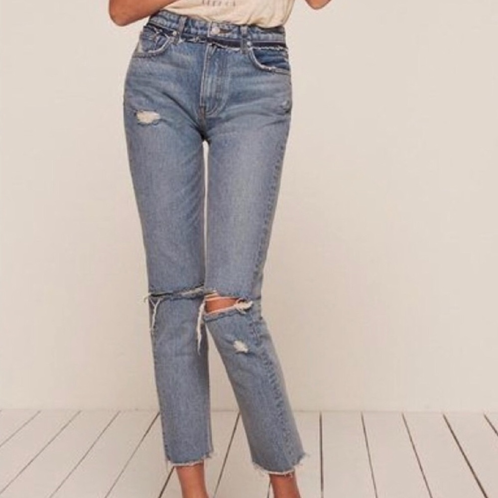 NWT🏷Reformation Julia High Rise Cigarette Antigua - Picture 2 of 5